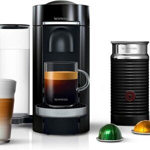 NespNespresso VertuoPlus Deluxe Espresso Machine Bundle with Frother new